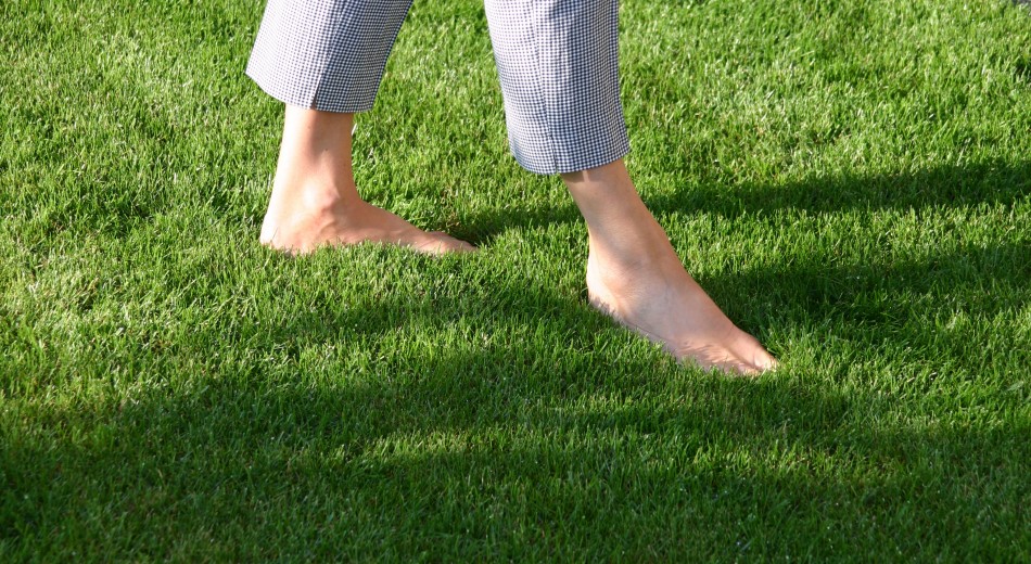 Vertrauen: Füße im Rasen